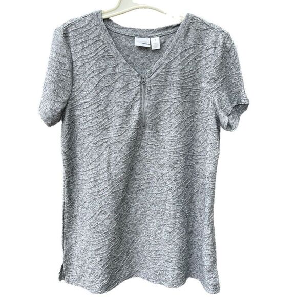 Chico’s Weekends size Medium  or 1 zip front top. - Picture 1 of 6